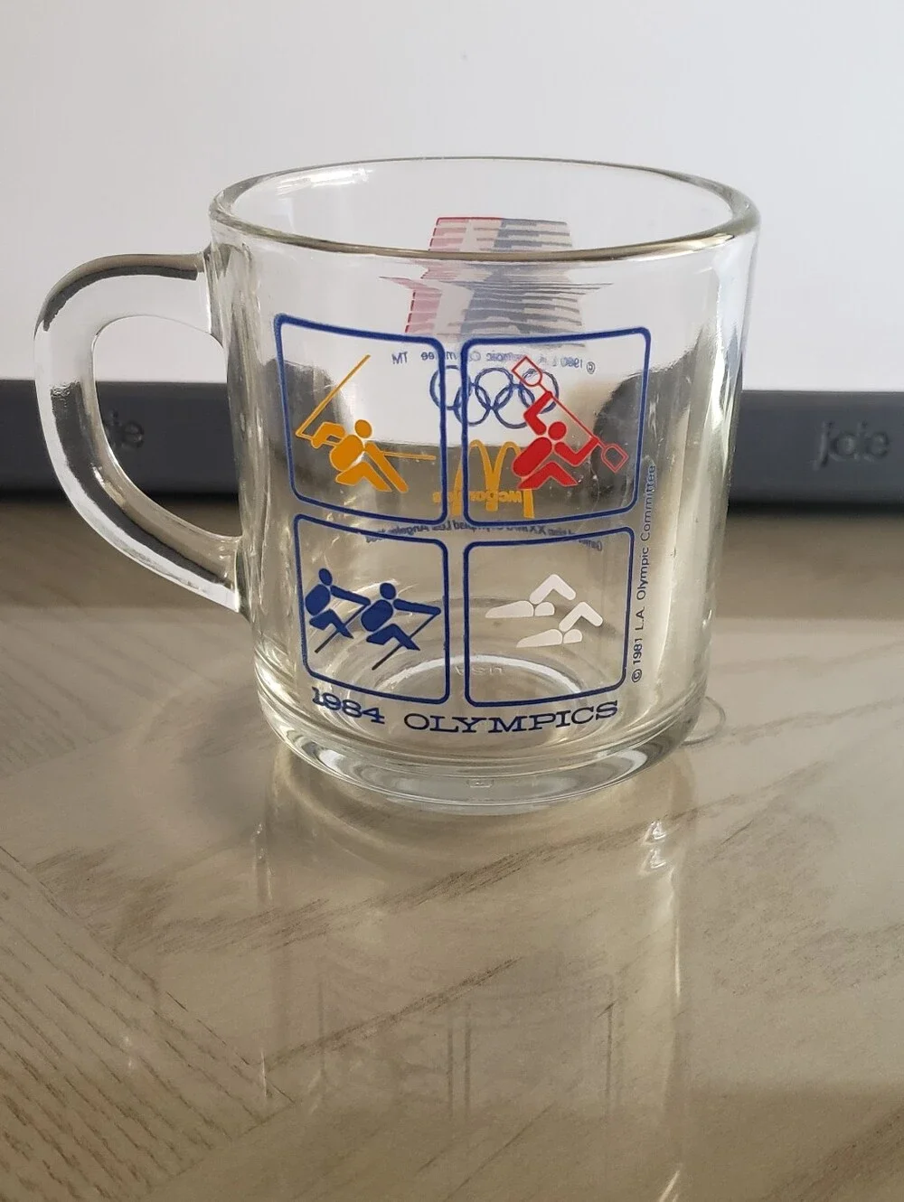 🆕️ McDonald's 1984 Olympics Glass Coffee Cup